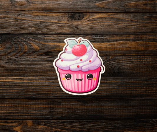 Cute Kawaii Cupcake Sticker - Life by Kway | Kristin Waymire