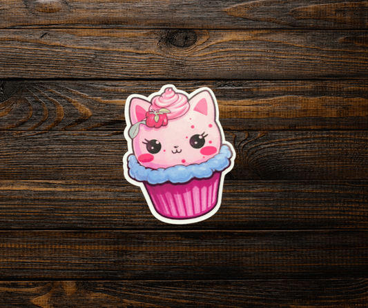 Cat-Cake Sticker - Life by Kway | Kristin Waymire