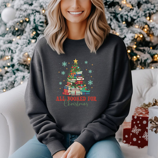 All Booked for Christmas Sweatshirt - Life by Kway | Kristin Waymire