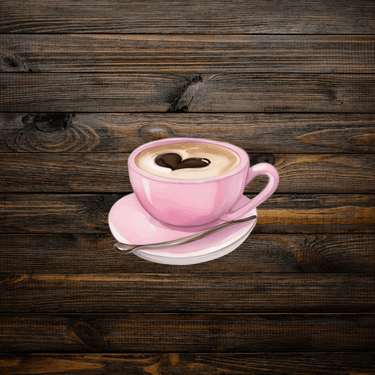 Pink Cappuccino Sticker - Life by Kway | Kristin Waymire