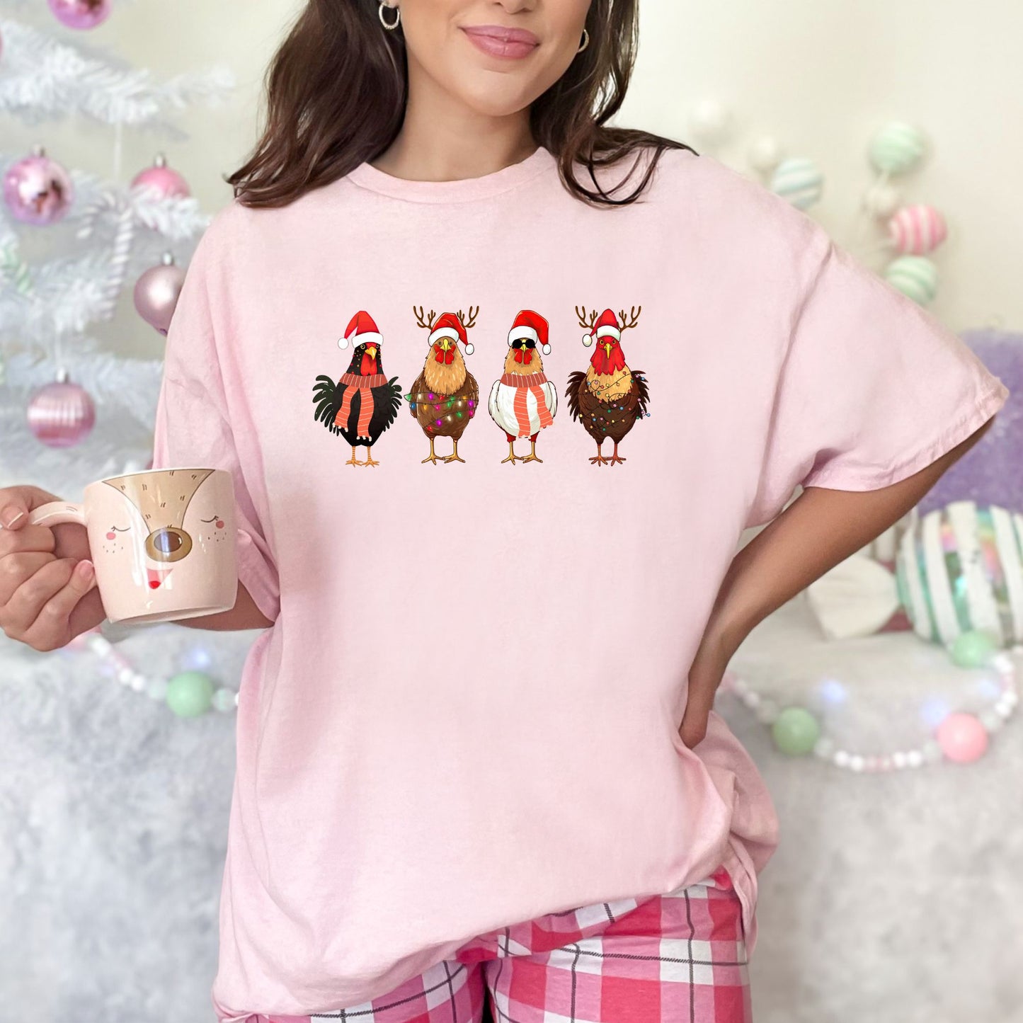 Christmas Chickens T-shirt - Life by Kway | Kristin Waymire