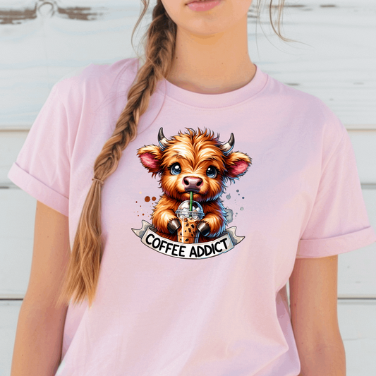 Coffee Addict Cute Cow Shirt - Life by Kway | Kristin Waymire