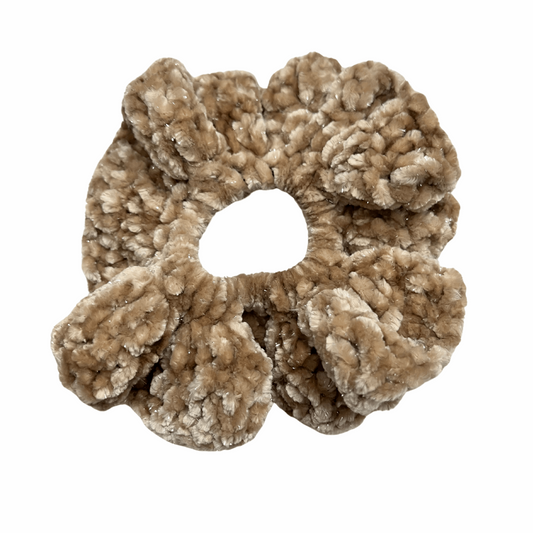 Crocheted Scrunchie Frothy Fawn