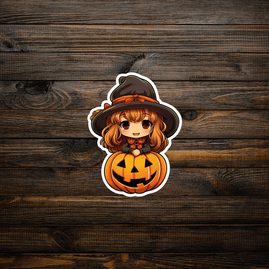 Kawaii Cute Girl Halloween Sticker - Life by Kway | Kristin Waymire