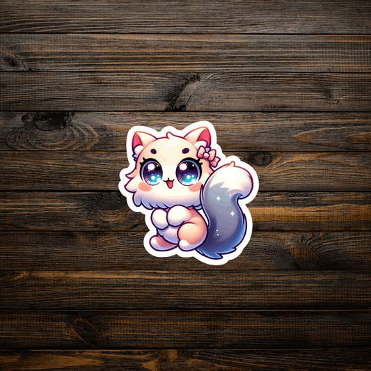 Kawaii Kitty Sticker - Life by Kway | Kristin Waymire