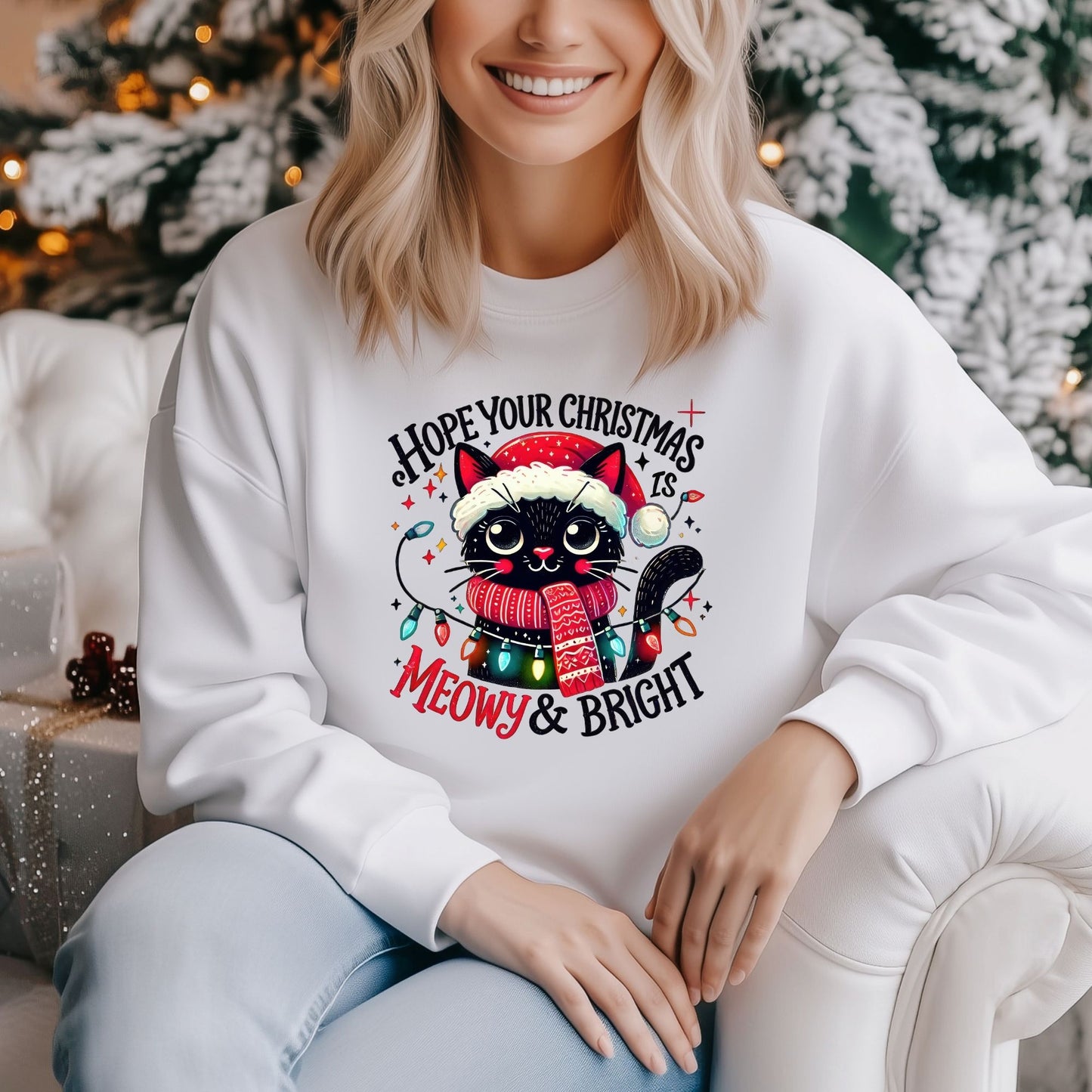 Meowy & Bright Sweatshirt - Life by Kway | Kristin Waymire