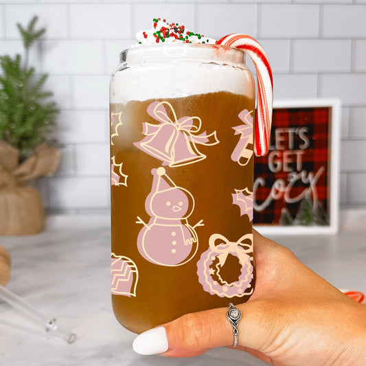 Pink Christmas Glass Can - Life by Kway | Kristin Waymire