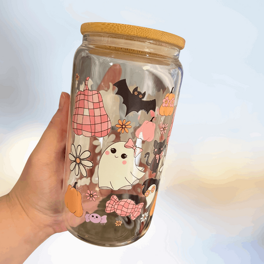 Retro Halloween Glass Can - Life by Kway | Kristin Waymire