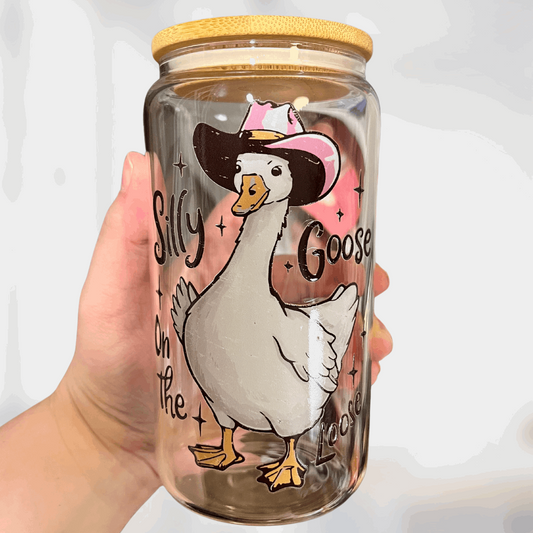 Silly Goose Glass Can - Life by Kway | Kristin Waymire