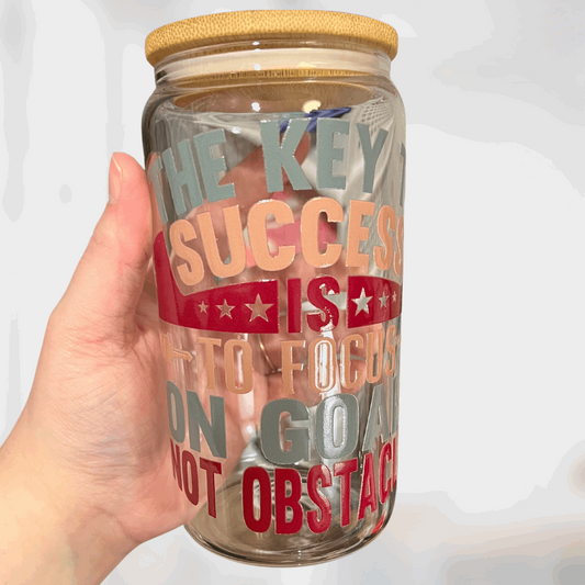 Key To Success Glass Can - Life by Kway | Kristin Waymire